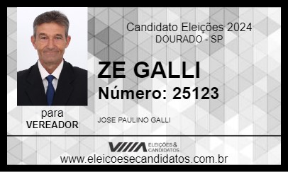 Candidato ZE GALLI 2024 - DOURADO - Eleições