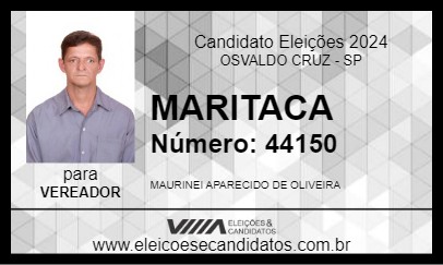 Candidato MARITACA 2024 - OSVALDO CRUZ - Eleições