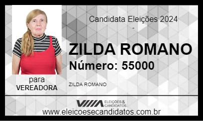 Candidato ZILDA ROMANO 2024 - OSVALDO CRUZ - Eleições