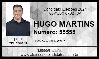 Candidato HUGO MARTINS 2024 - OSVALDO CRUZ - Eleições