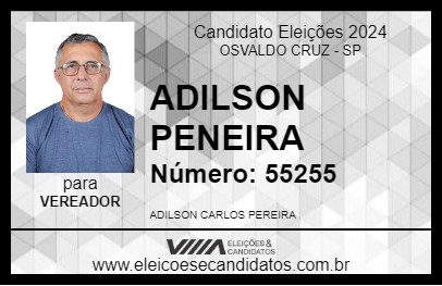 Candidato ADILSON PENEIRA 2024 - OSVALDO CRUZ - Eleições