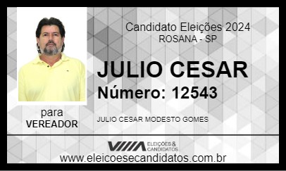 Candidato JULIO CESAR 2024 - ROSANA - Eleições