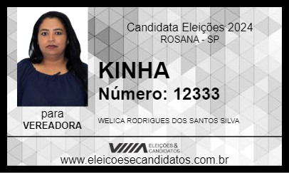 Candidato KINHA 2024 - ROSANA - Eleições