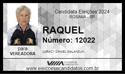 Candidato RAQUEL 2024 - ROSANA - Eleições