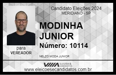 Candidato MODINHA JUNIOR 2024 - MERIDIANO - Eleições