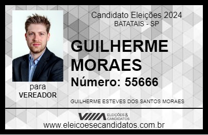 Candidato GUILHERME MORAES 2024 - BATATAIS - Eleições