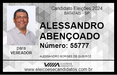 Candidato ALESSANDRO ABENÇOADO 2024 - BATATAIS - Eleições