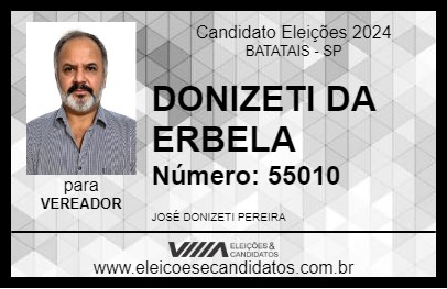 Candidato DONIZETI DA ERBELA 2024 - BATATAIS - Eleições