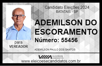 Candidato ADEMILSON DO ESCORAMENTO 2024 - BATATAIS - Eleições