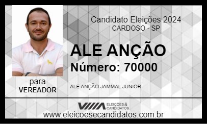 Candidato ALE ANÇÃO 2024 - CARDOSO - Eleições