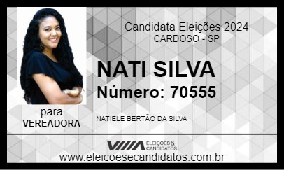 Candidato NATI SILVA 2024 - CARDOSO - Eleições