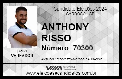 Candidato ANTHONY RISSO 2024 - CARDOSO - Eleições