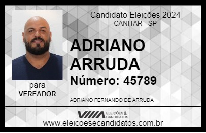 Candidato ADRIANO ARRUDA 2024 - CANITAR - Eleições