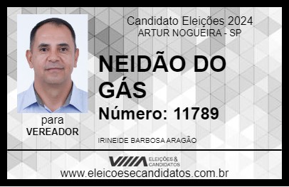 Candidato NEIDÃO DO GÁS 2024 - ARTUR NOGUEIRA - Eleições