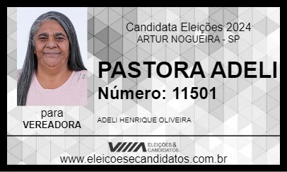 Candidato PASTORA ADELI 2024 - ARTUR NOGUEIRA - Eleições