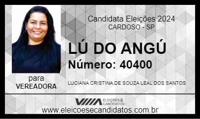 Candidato LÚ DO ANGÚ 2024 - CARDOSO - Eleições