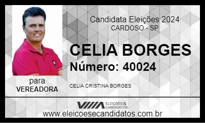 Candidato CELIA BORGES 2024 - CARDOSO - Eleições