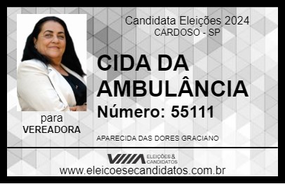 Candidato CIDA GRACIANO 2024 - CARDOSO - Eleições