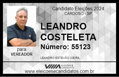 Candidato LEANDRO COSTELETA 2024 - CARDOSO - Eleições