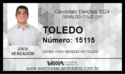 Candidato TOLEDO 2024 - OSVALDO CRUZ - Eleições