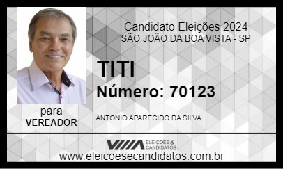 Candidato TITI 2024 - SÃO JOÃO DA BOA VISTA - Eleições