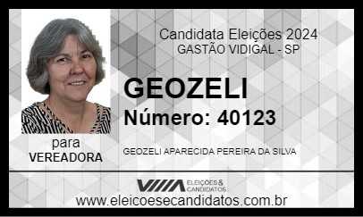 Candidato GEOZELI 2024 - GASTÃO VIDIGAL - Eleições