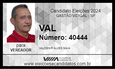 Candidato VAL 2024 - GASTÃO VIDIGAL - Eleições