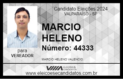 Candidato MARCIO HELENO 2024 - VALPARAÍSO - Eleições