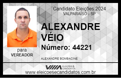 Candidato ALEXANDRE VÉIO 2024 - VALPARAÍSO - Eleições