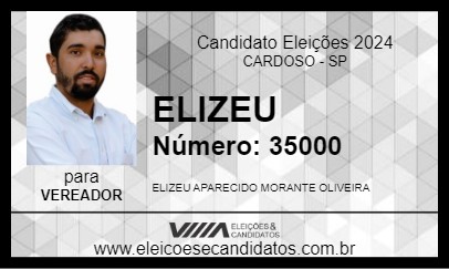 Candidato ELIZEU 2024 - CARDOSO - Eleições