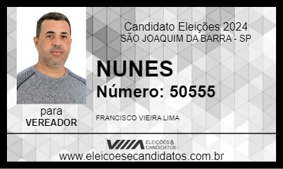 Candidato NUNES 2024 - SÃO JOAQUIM DA BARRA - Eleições