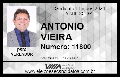 Candidato ANTONIO VIEIRA 2024 - VINHEDO - Eleições