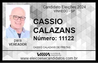 Candidato CASSIO CALAZANS 2024 - VINHEDO - Eleições