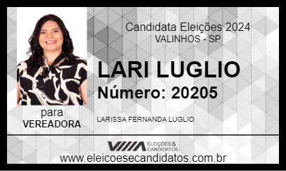 Candidato LARI LUGLIO 2024 - VALINHOS - Eleições