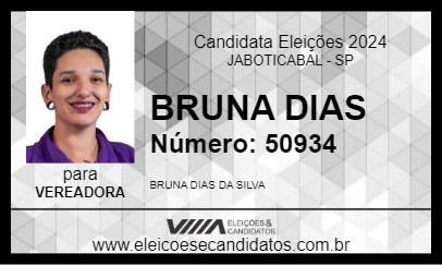 Candidato BRUNA DIAS 2024 - JABOTICABAL - Eleições