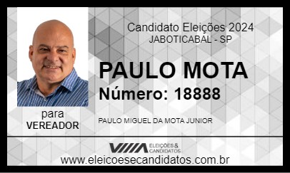 Candidato PAULO MOTA 2024 - JABOTICABAL - Eleições