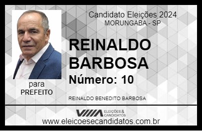 Candidato REINALDO BARBOSA 2024 - MORUNGABA - Eleições