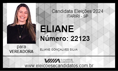 Candidato ELIANE 2024 - ITARIRI - Eleições