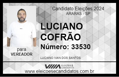 Candidato LUCIANO COFRÃO 2024 - ARARAS - Eleições