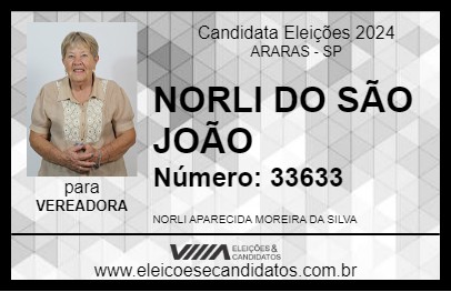 Candidato NORLI DO SÃO JOÃO 2024 - ARARAS - Eleições