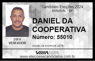 Candidato DANIEL DA COOPERATIVA 2024 - BANANAL - Eleições