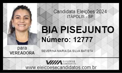 Candidato BIA PISEJUNTO 2024 - ITÁPOLIS - Eleições