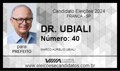 Candidato DR. UBIALI 2024 - FRANCA - Eleições