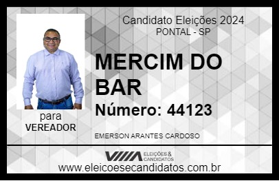 Candidato MERCIM DO BAR 2024 - PONTAL - Eleições