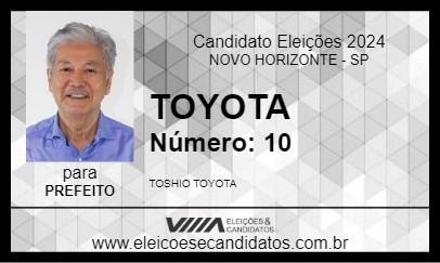 Candidato TOYOTA 2024 - NOVO HORIZONTE - Eleições