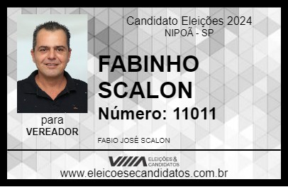 Candidato FABINHO SCALON 2024 - NIPOÃ - Eleições