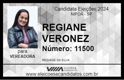 Candidato REGIANE VERONEZ 2024 - NIPOÃ - Eleições