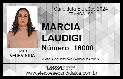 Candidato MARCIA LAUDIGI 2024 - FRANCA - Eleições