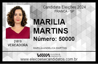 Candidato MARILIA MARTINS 2024 - FRANCA - Eleições