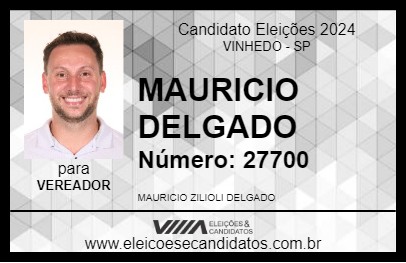 Candidato MAURICIO DELGADO 2024 - VINHEDO - Eleições